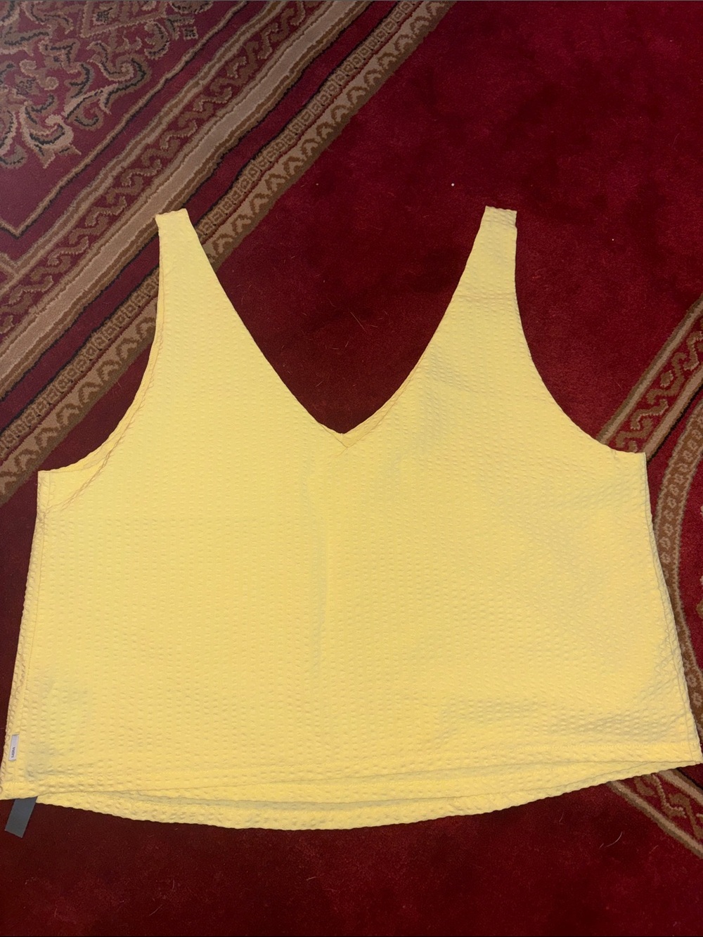 Vuori Bright Yellow V-Neck Sleeveless Tank
